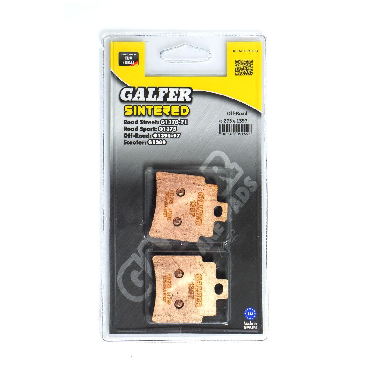FD275G1397 - Galfer HH Sintered ATV Brake Pads For Kymco KXR250 2X4 2004-2007 - Rear
