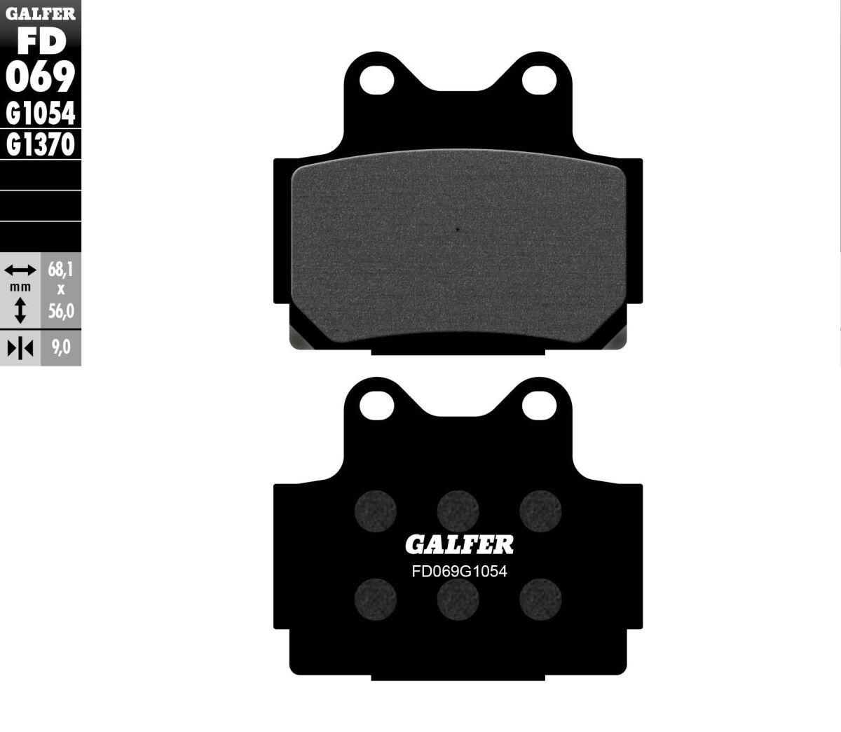 FD069G1054 - Galfer Semi Metallic Brake Pads For Yamaha FZR 250 R 1989-1994 - Rear