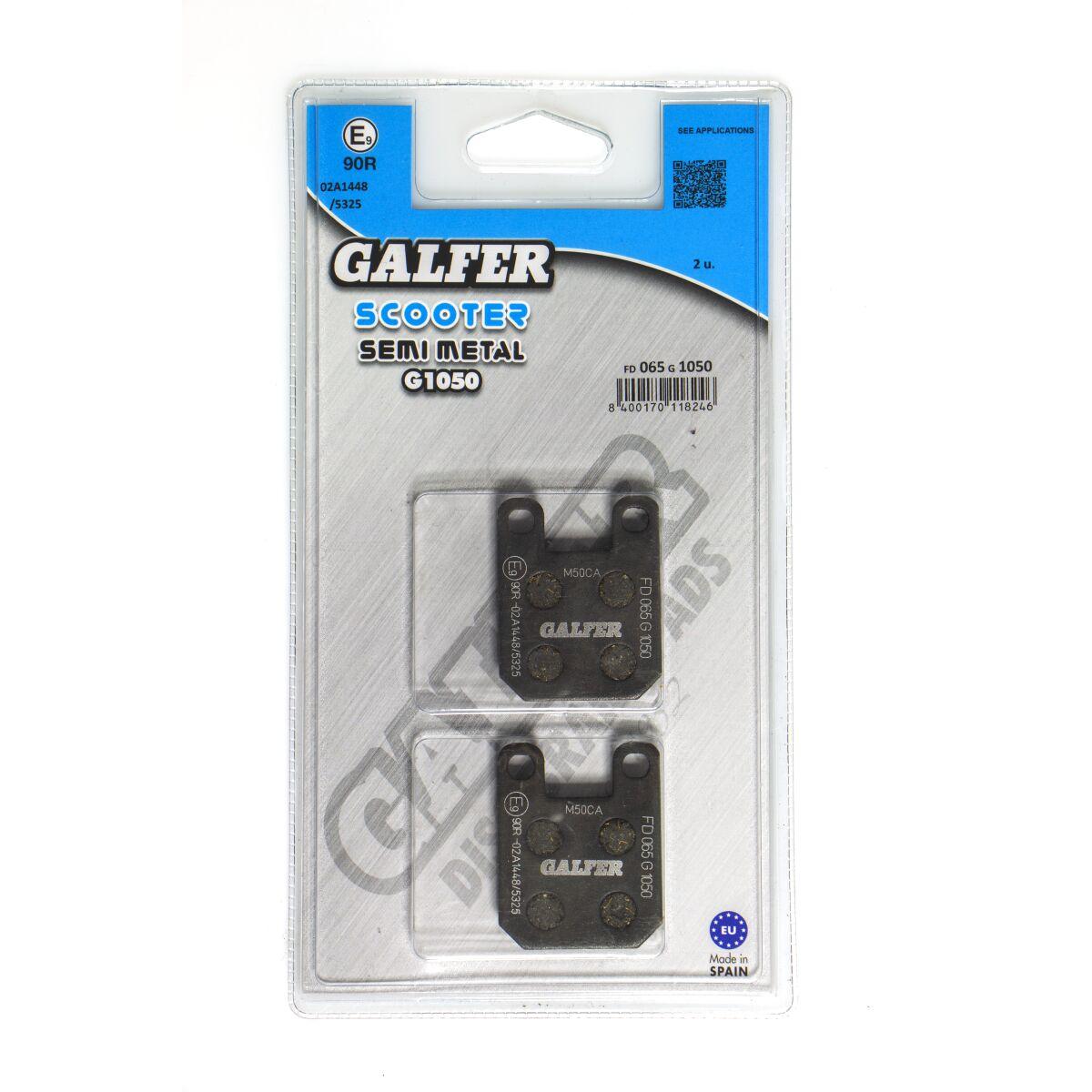 FD065G1050 - Galfer Semi Metallic Scooter Brake Pads For Derbi Atlantis 100 2004-2006 - Front