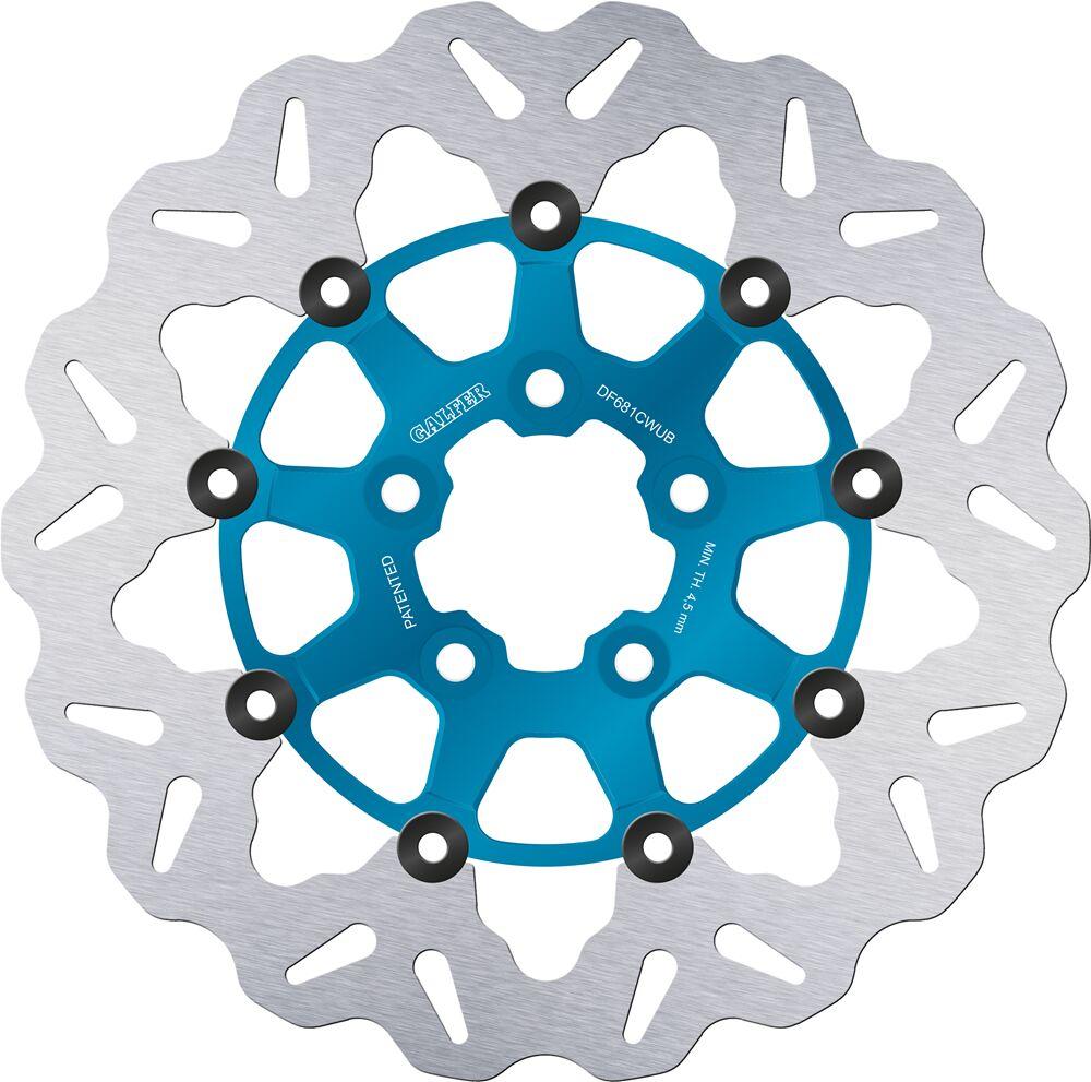 DF681CWUB - Galfer Wave Brake Disc For Harley Davidson FLD 1690 2012-2013 Blue - Rear
