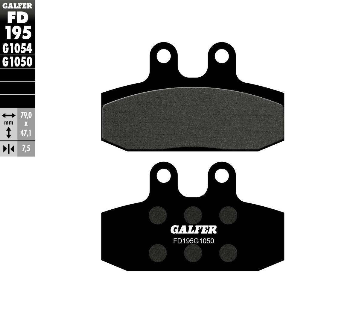 FD195G1050 - Galfer Organic Semi Metal Scooter Brake Pads For Honda CA 125 1999-2000 - Front