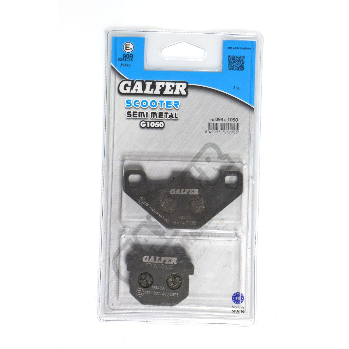 FD094G1050 - Galfer Semi Metallic Scooter Brake Pads For Suzuki AH 100 1995-1996 - Front