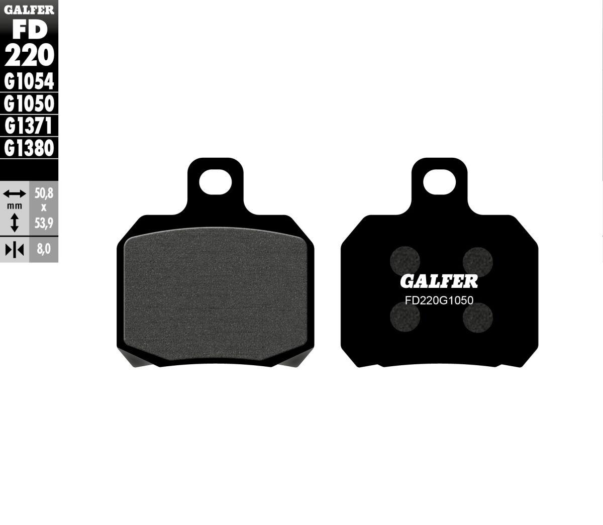 FD220G1050 - FD220G1050 - Galfer Organic Rear Brake Pads - Kawasaki H2 1000 2018-2020