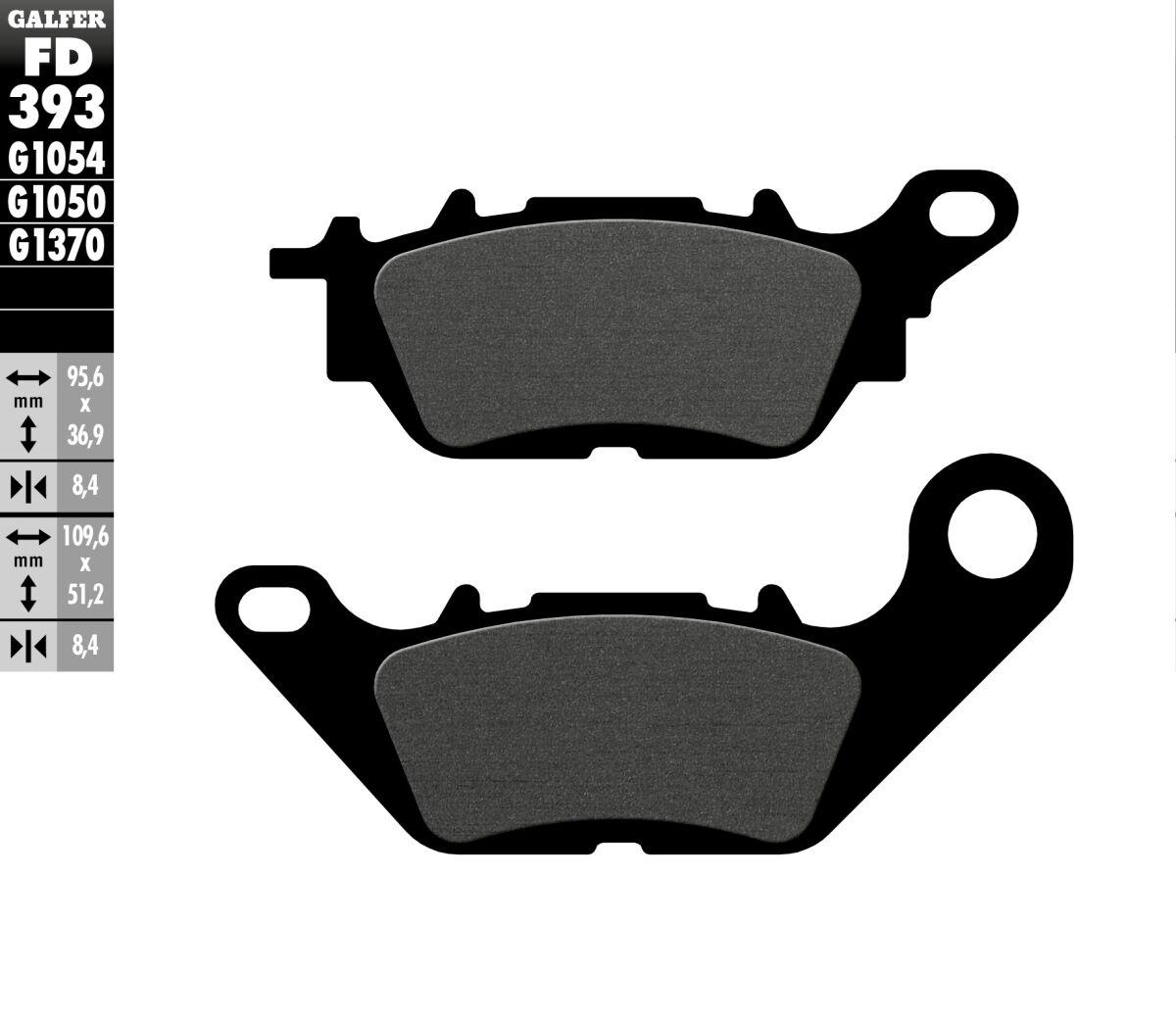 FD393G1054 - FD393G1054 - Galfer Semi Metallic Front Brake Pads - Yamaha YBR 125 2007-2016