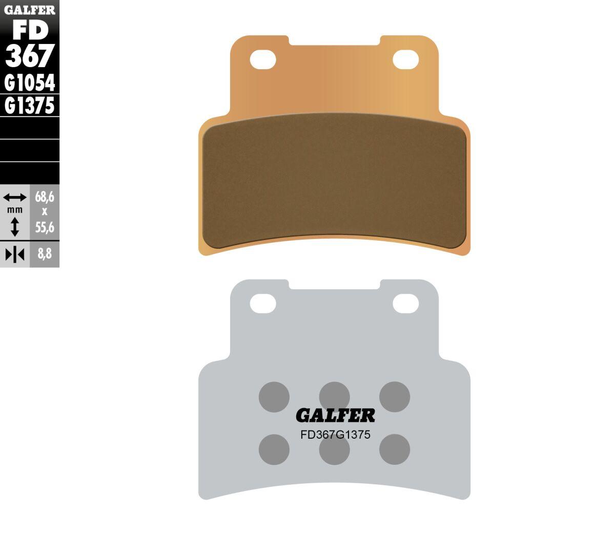 FD367G1375 - Galfer HH Sintered Sport Brake Pads For Yamaha MT-125 2014-2016 - Front