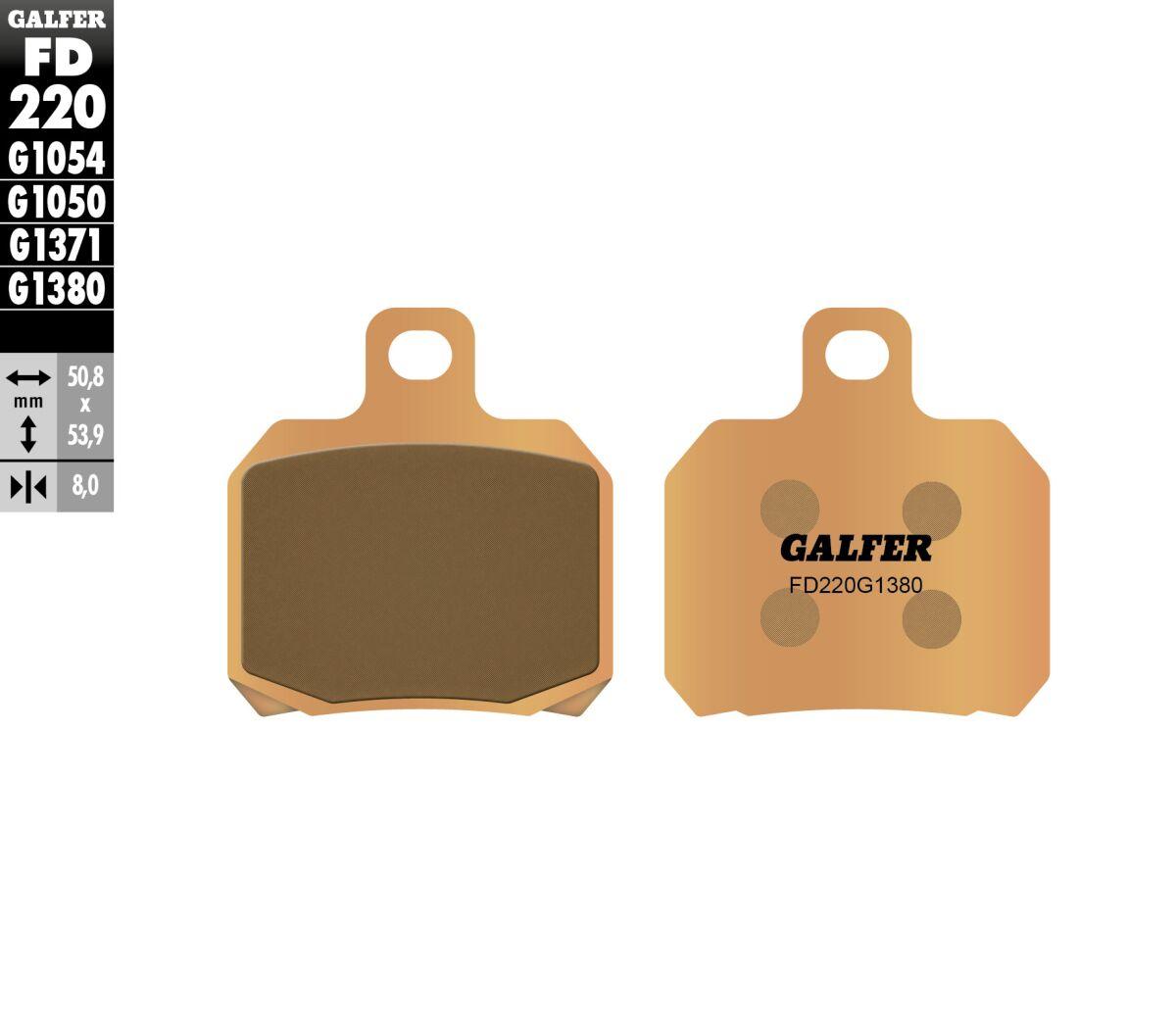 FD220G1380 - Galfer HH Sintered Scooter Brake Pads For Ducati 1098 2007-2008 - Rear