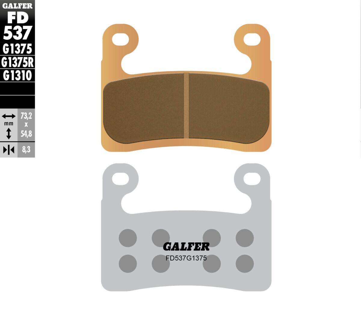 FD537G1375 - Galfer HH Sintered Sport Brake Pads For BMW R 1250 GS ABS 2019-2024 - Front