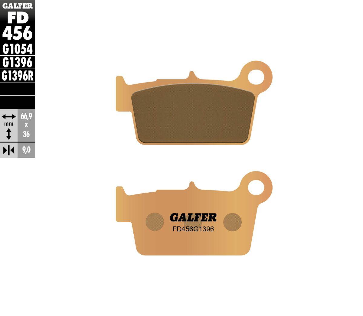 FD456G1396 - Galfer HH Sintered Off Road Brake Pads For Beta ALP 125 2008-2014 - Rear