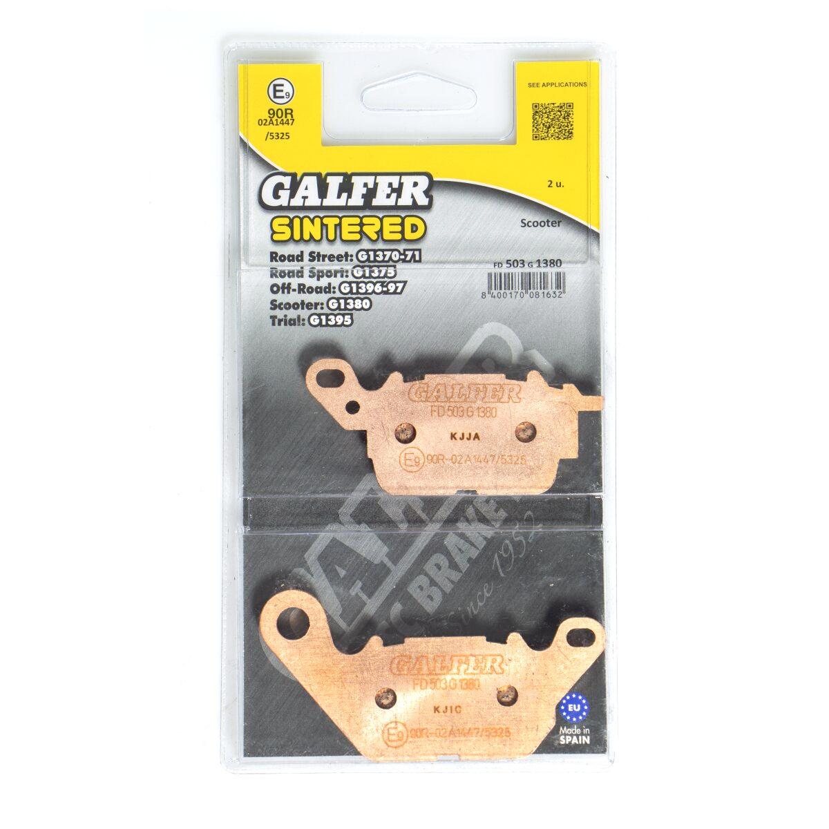 FD503G1380 - Galfer HH Sintered Scooter Brake Pads For Yamaha G 125 ABS 2015 - Front