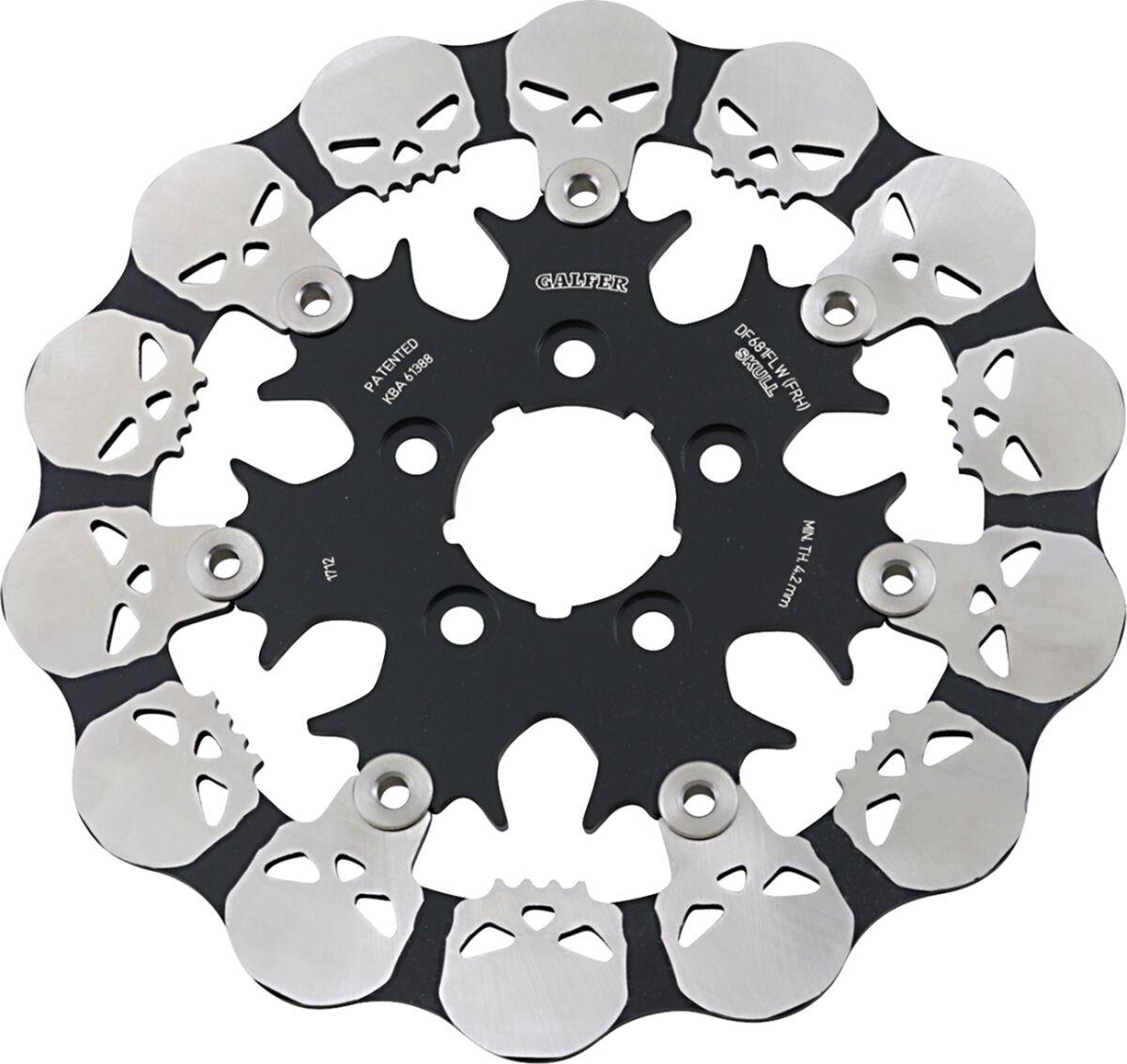 DF681FRH - DF681FRH - Galfer Skull Rear Brake Disc - Harley Davidson FLDE 1750 ABS Softail Deluxe 107 2018-2020