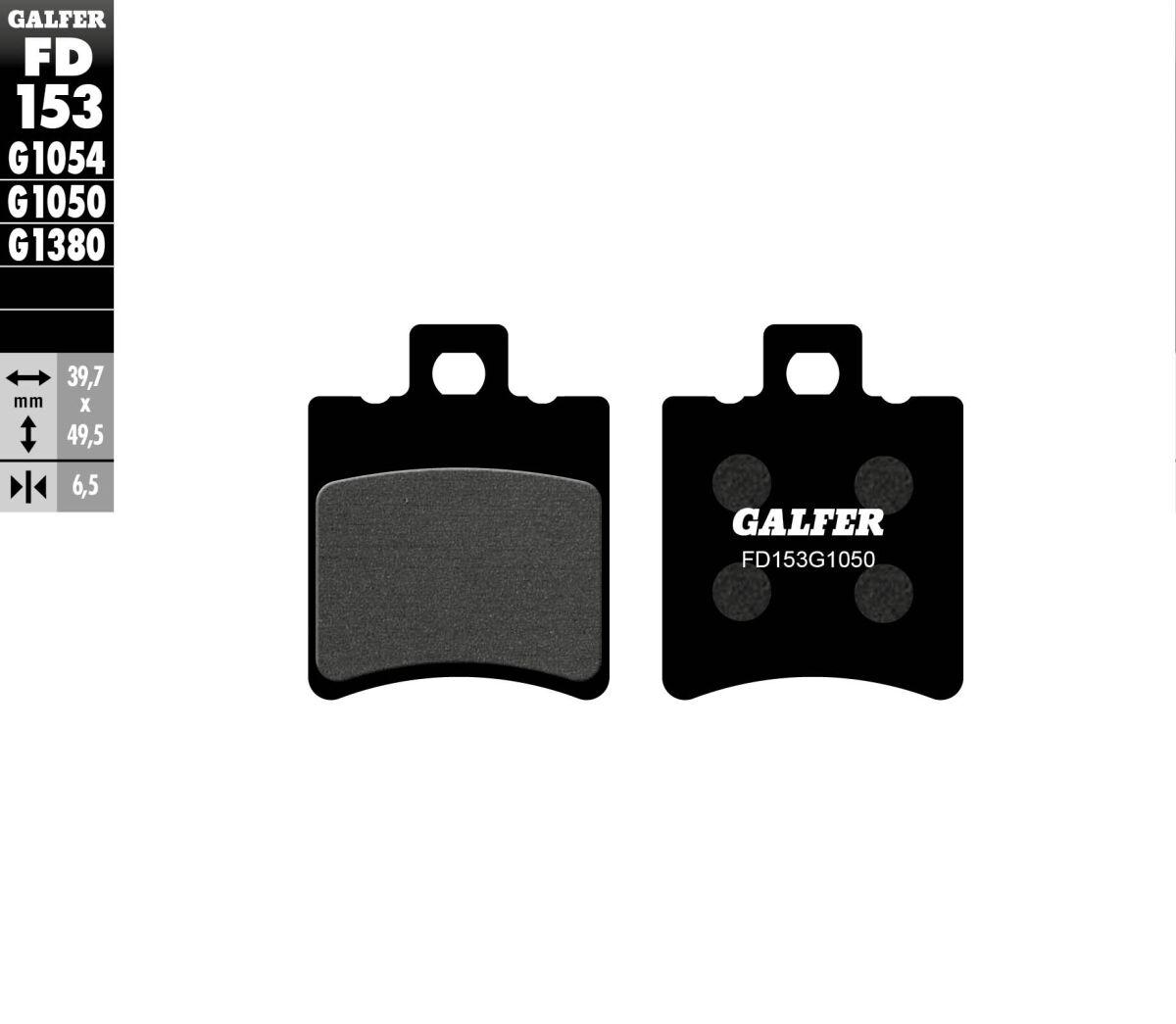 FD153G1050 - Galfer Organic Semi Metal Scooter Brake Pads For Benelli 491 50 LC 1998 - Front