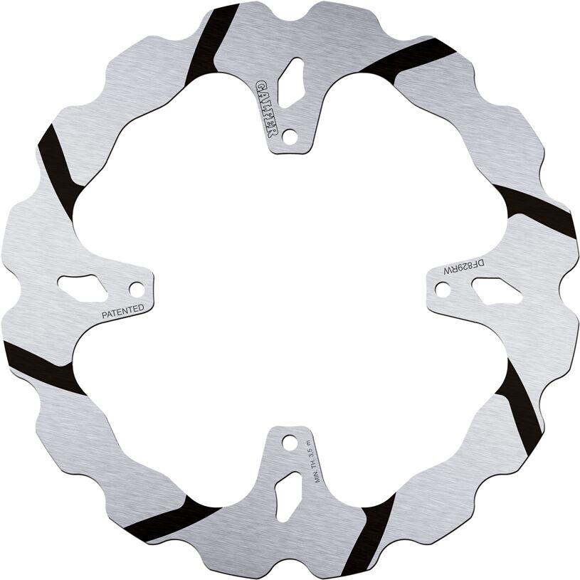 Galfer Black/Polished/Silver Df829rw - Df829rw - Fixed Wave Grooved Rear Brake Disc - Tm Smx 530 F 2011-2014