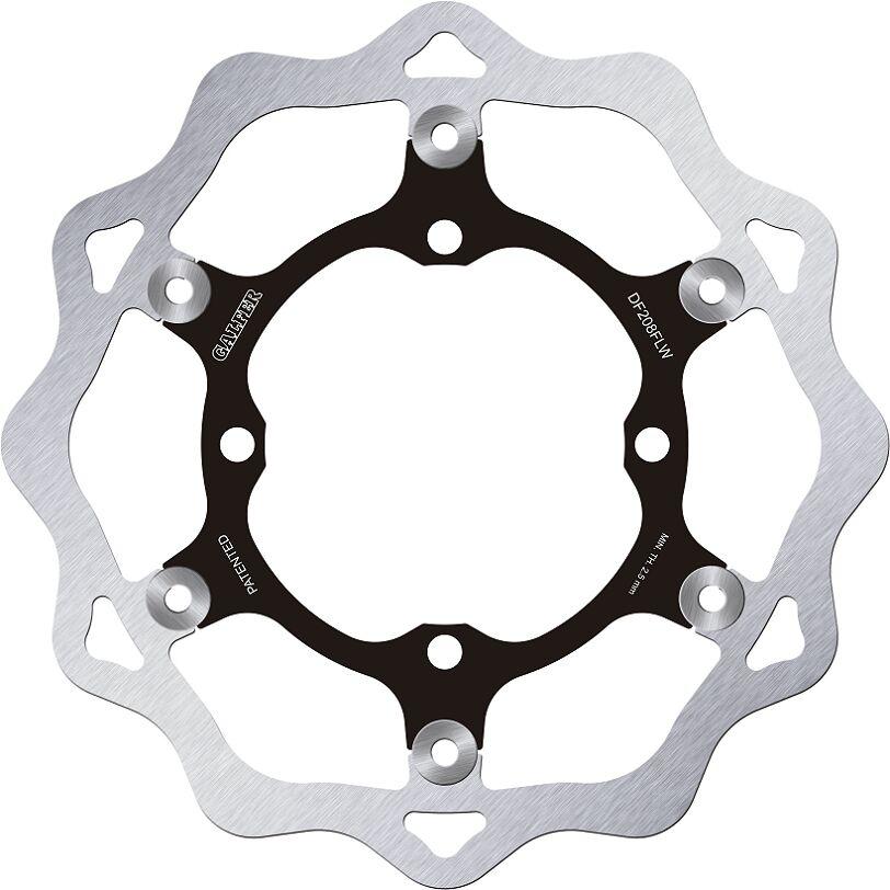 Galfer Black/Silver Df208flw - Df208flw - Wave Front Brake Disc - Kawasaki Kxf450 2006-2020