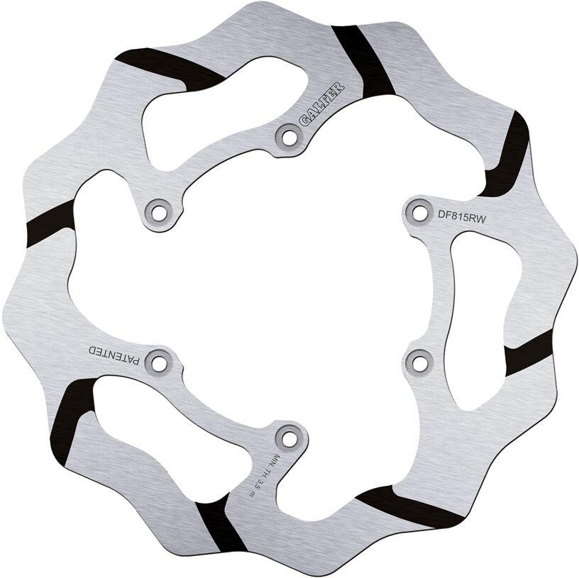 Galfer Black/Polished/Silver Df815rw - Df815rw - Fixed Wave Grooved Rear Brake Disc - Beta X-Trainer 300 Lc 2015-2023