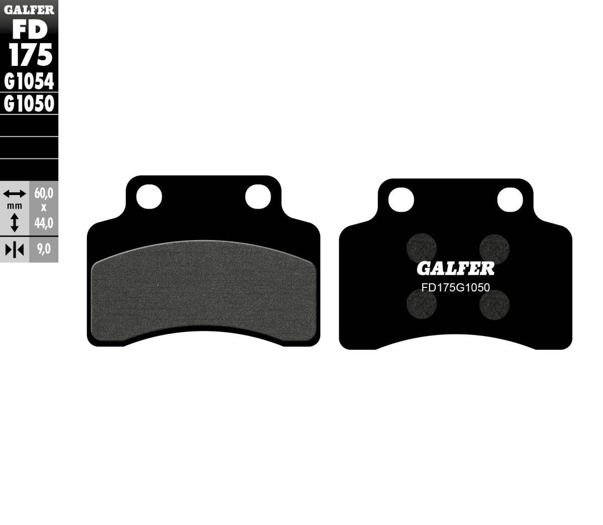 FD175G1050 - Galfer Organic Semi Metal Scooter Brake Pads For Sachs 49ER 50 2008 - Front
