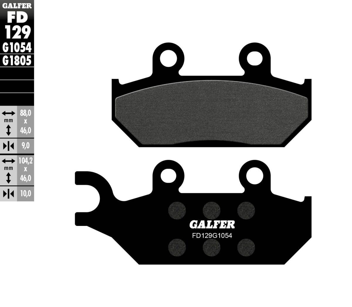 FD129G1054 - Galfer Semi Metallic Brake Pads For Cagiva Canyon 600 1996-1997 - Front
