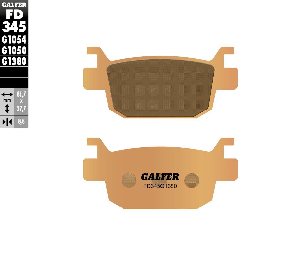 FD345G1380 - Galfer HH Sintered Scooter Brake Pads For Honda ADV 150 ABS 2021-2023 - Rear