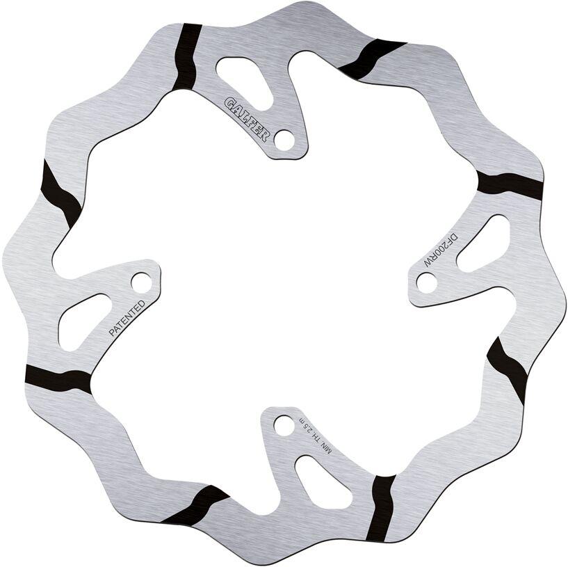 DF200RW - Galfer Fixed Wave Grooved Brake Disc For Kawasaki KLX450R 2008-2024 Black - Front