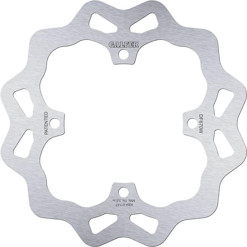 Galfer Polished/Silver Df670w - Wave Brake Disc For Sherco 2.5 250 2004-2008 - Rear