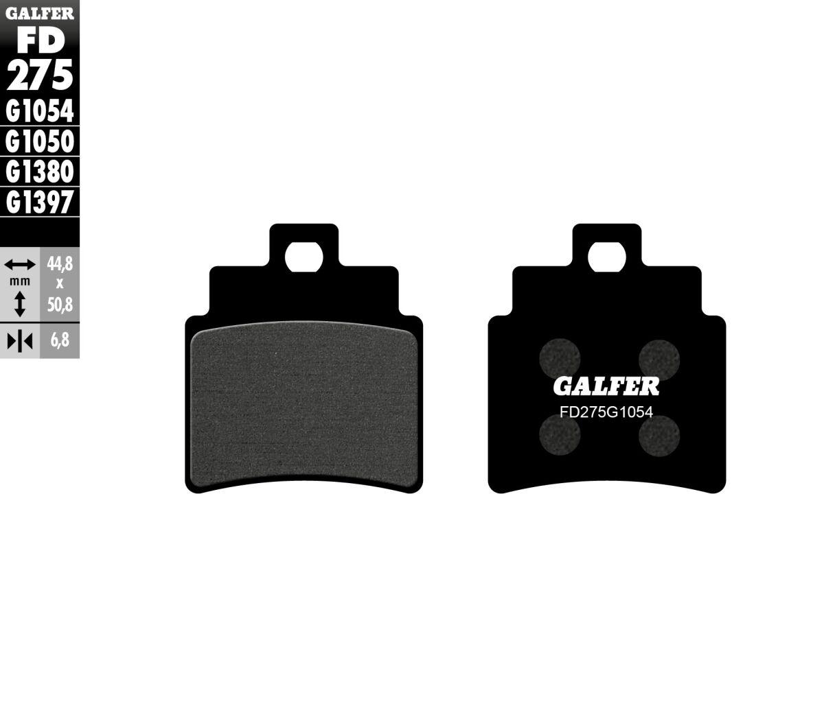 FD275G1054 - Galfer Semi Metallic Brake Pads For Sym Cruisym 125 a ABS 2021-2022 - Front