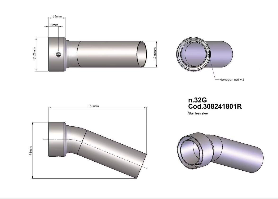 308241801R - 308241801R - LeoVince DB Killer Insert - BMW R 1200 GS 2010-2016
