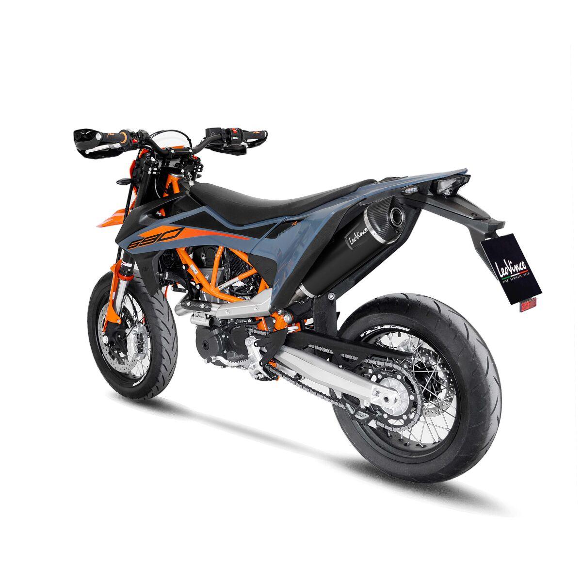 14073K - LeoVince Nero Full Exhaust System For KTM Enduro 690 R ABS 2019-2024 - Black