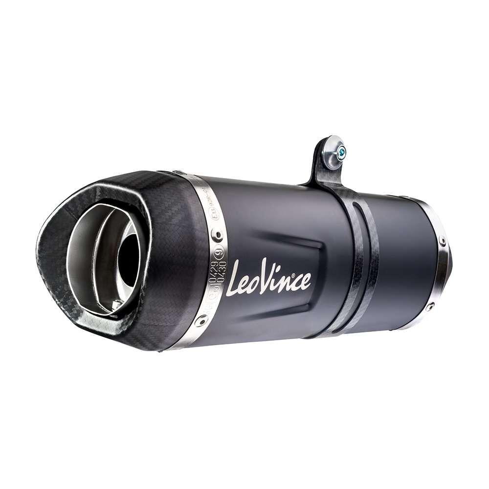 14349EBK - LeoVince LV One Evo Black Edition Full Exhaust System For Yamaha MT-07 2020-2024 - Ceramic Black