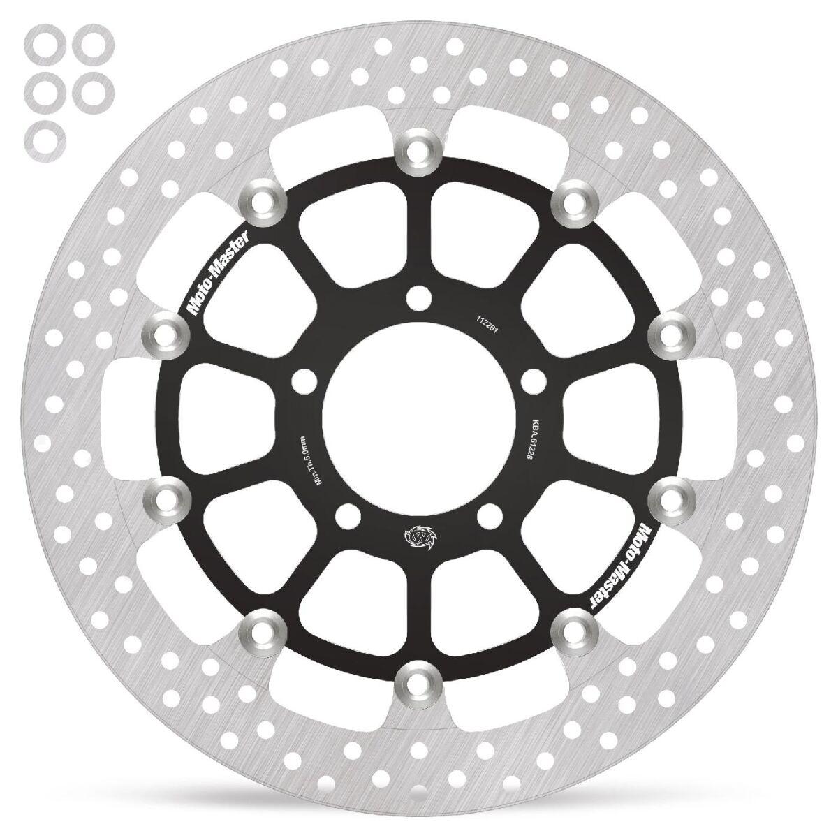 Moto Master Black 112261 - 112261 - Halo Series Floating Front Brake Disc - Kawasaki Zx-10 R 1000 Ninja 2017-2024