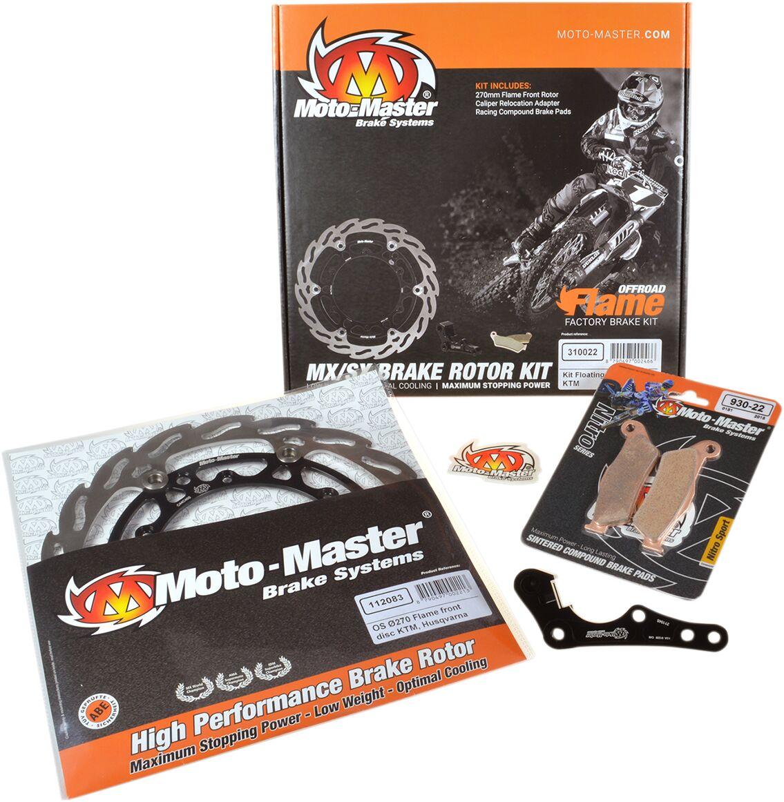 310044 - Moto Master Brake Kit For Honda CRF250R 2019-2025 Front - Black/Stainless Steel