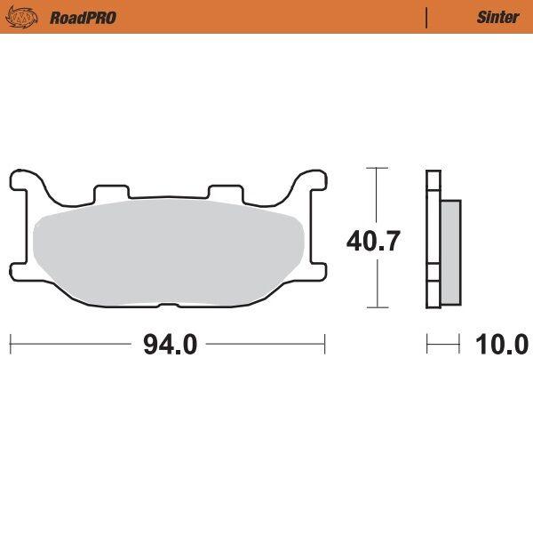 403801 - Moto Master RoadPRO Sinter Brake Pads Front For Yamaha FZ6 R 600 2009-2017 Front
