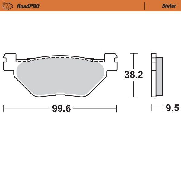 405802 - Moto Master RoadPRO Sinter Brake Pads Rear For Yamaha FJR 1300 2001-2005 Rear