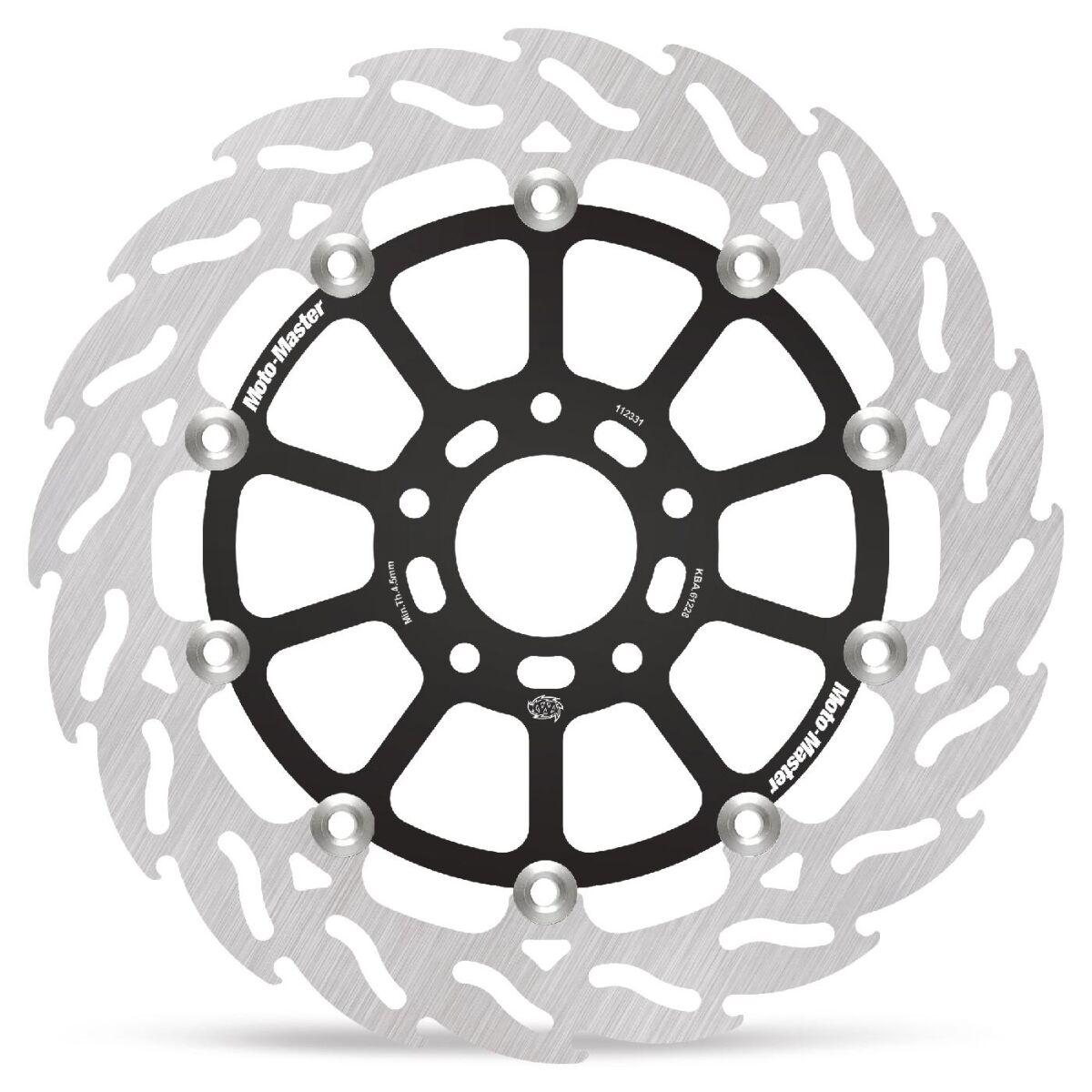 Moto Master Black/Silver 112331 - Flame Series Floating Brake Disc For Ktm Duke 790 2018-2024 - Front Right