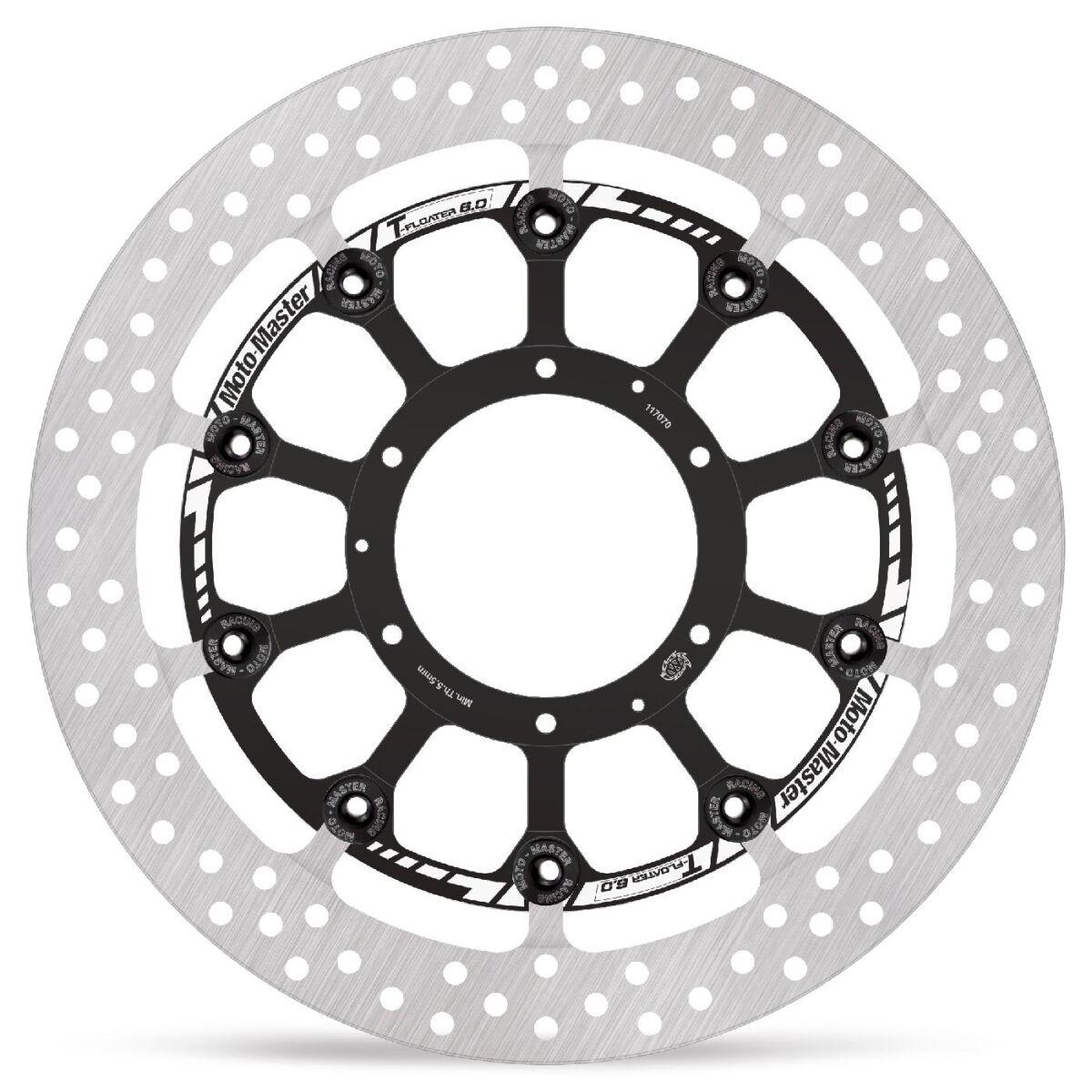 Moto Master Black/Silver 117070 - Halo Series T-Floater Brake Disc For Honda Cbr 1000 Rr 2009-2016 - Front