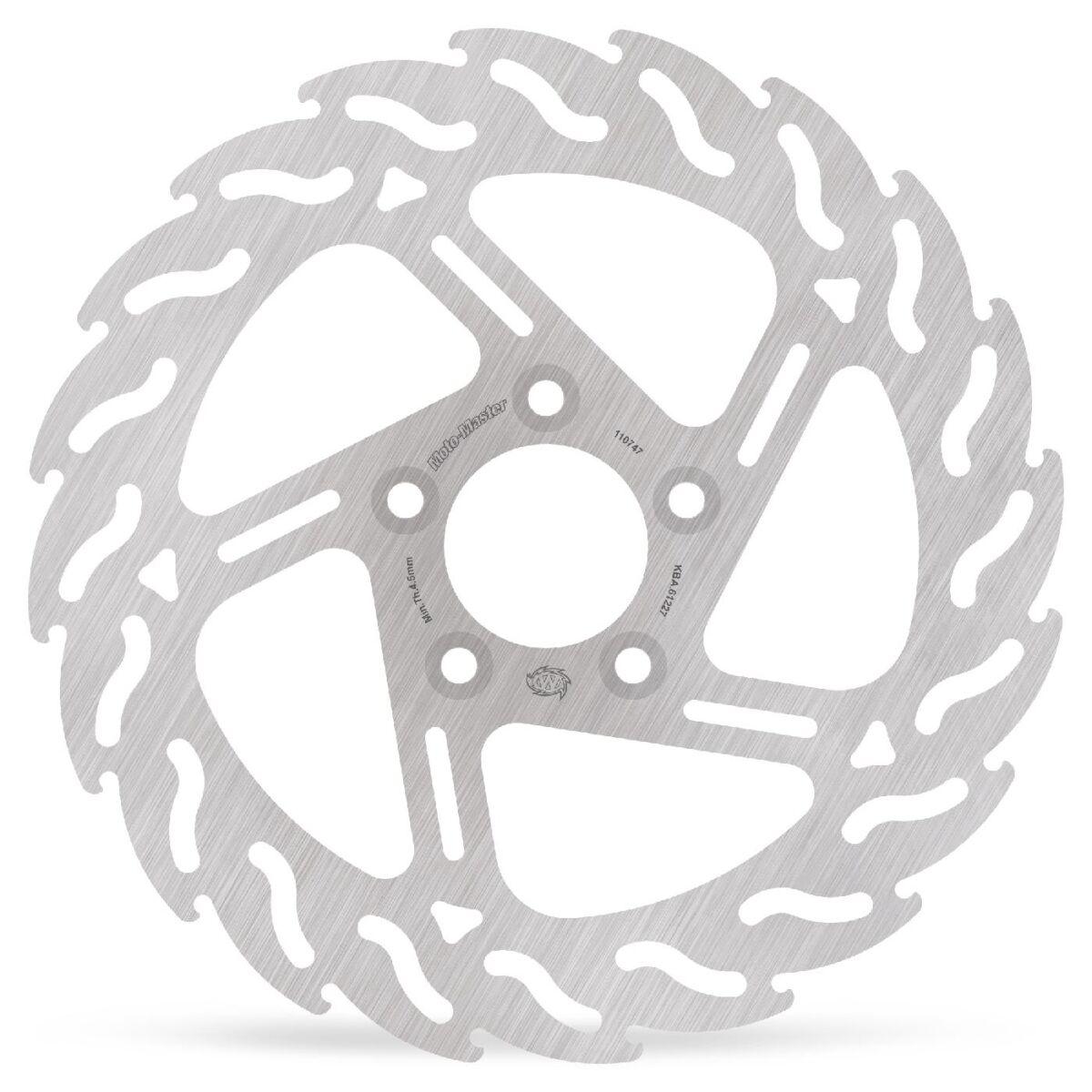 Moto Master Silver 110747 - Flame Series Fixed Brake Disc For Harley Davidson Fld 1690 2012-2013 - Front Right