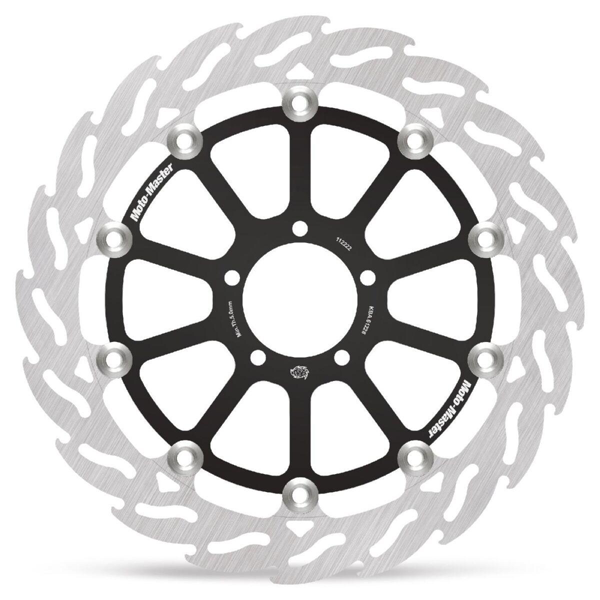 Moto Master Black 112222 - 112222 - Flame Series Front Left Brake Disc - Yamaha Yzf-R1 1000Sp 2006