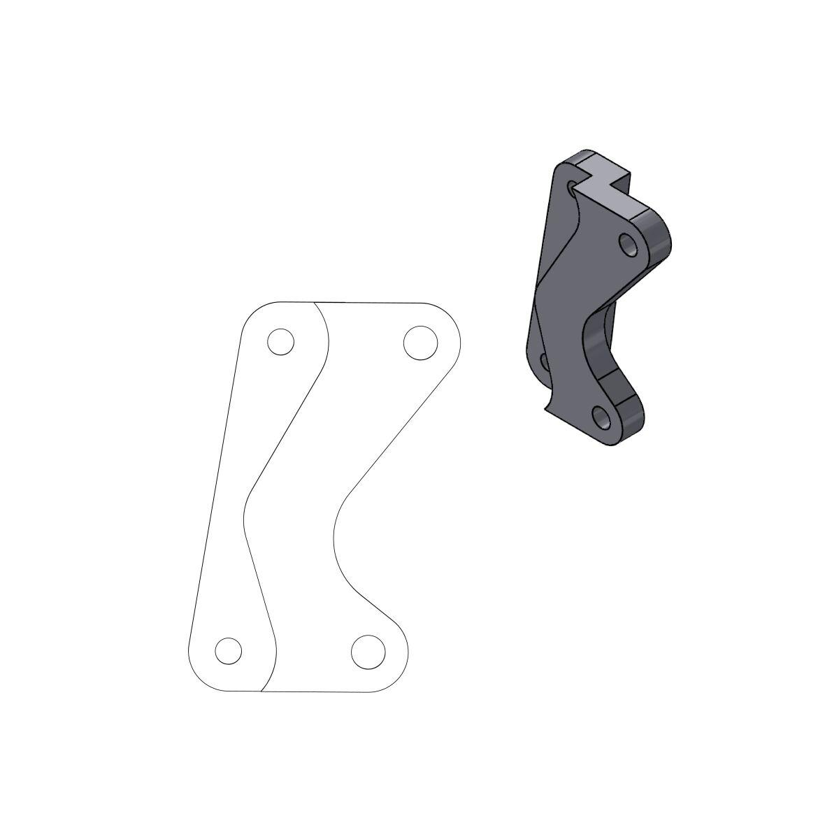 211038 - 211038 - Moto Master Supermoto Brake Disc Adapter Bracket - Yamaha YZF450 2008-2015