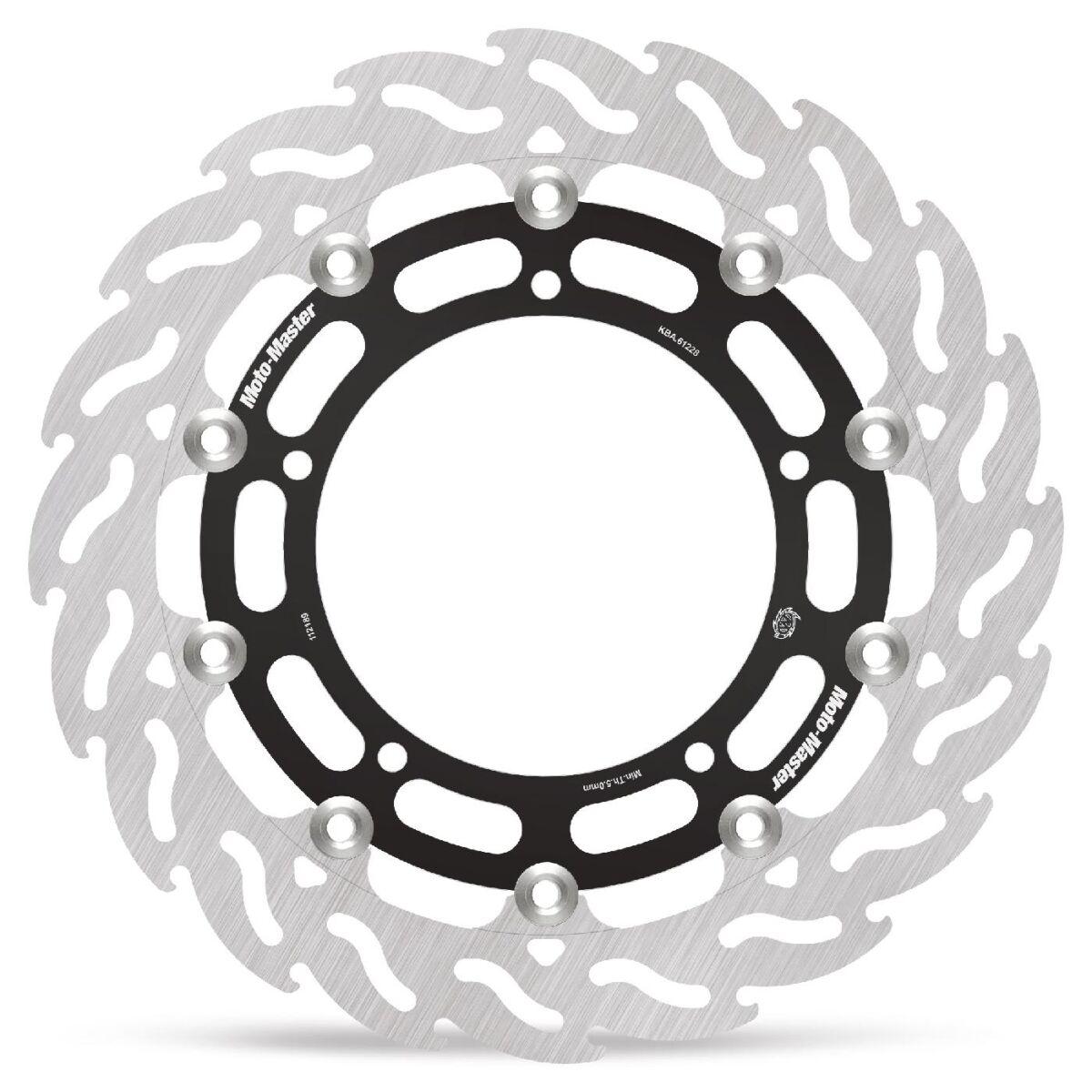 Moto Master Black 112189 - Flame Series Floating Brake Disc For Yamaha Fz6 600 N 2004-2008 - Front Right
