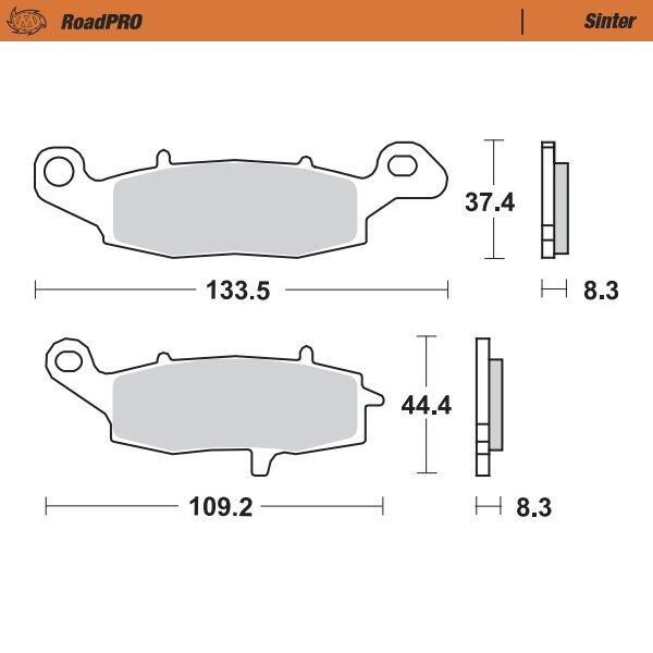 404201 - Moto Master RoadPRO Sinter Brake Pads Front For Suzuki DL 1000 2002-2012 Front