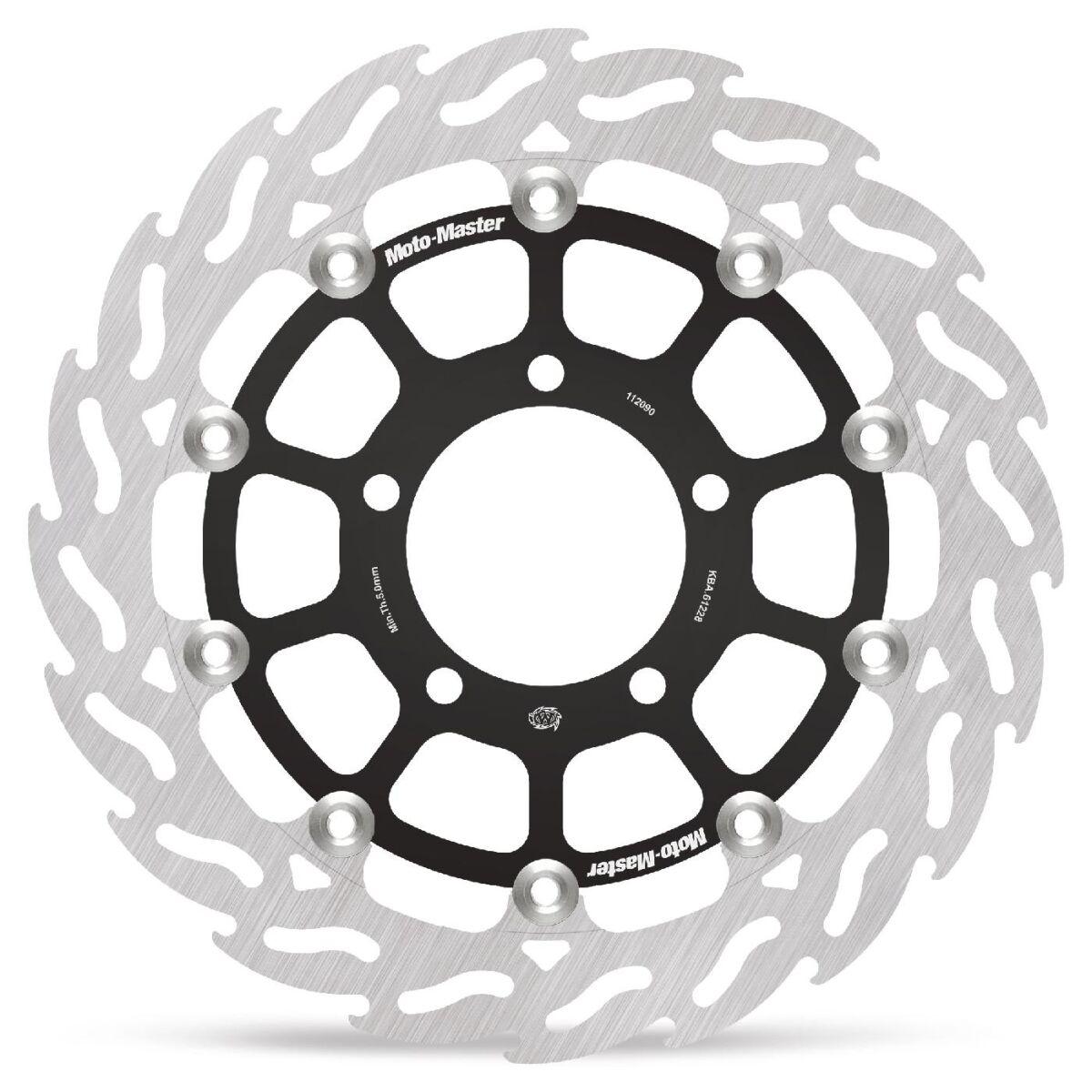 Moto Master Black 112090 - 112090 - Flame Series Front Left Brake Disc - Kawasaki Zx-6 R 600 Ninja 2007-2012
