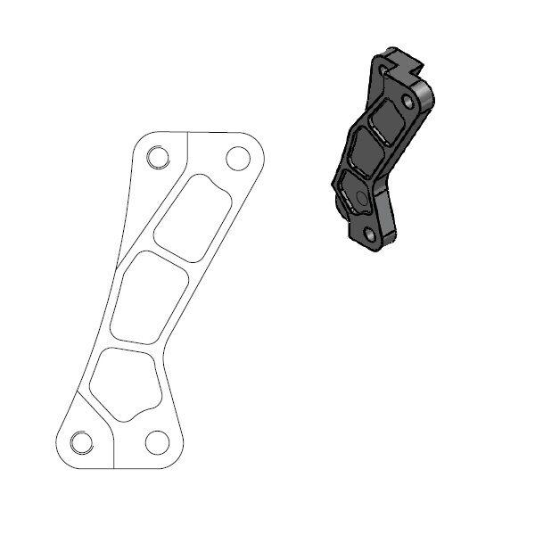 211076 - 211076 - Moto Master Supermoto Brake Disc Adapter Bracket - Yamaha WRF450 2016-2018