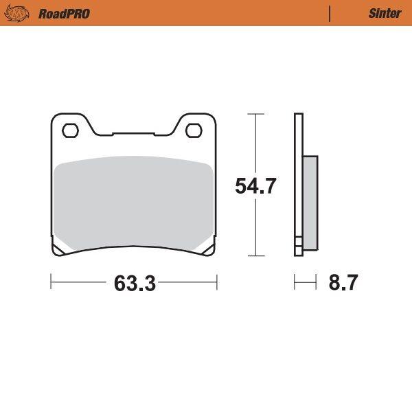 401801 - Moto Master RoadPRO Sinder Brake Pads For Yamaha FJ 1100 1984-1985 Front