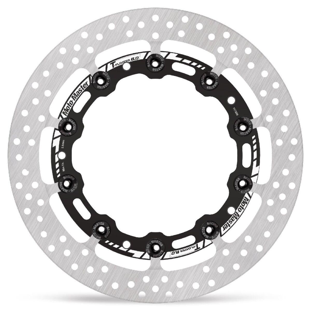 Moto Master Black/Silver 117058 - Halo Series T-Floater Brake Disc For Bmw F 800 R 2009-2019 - Front