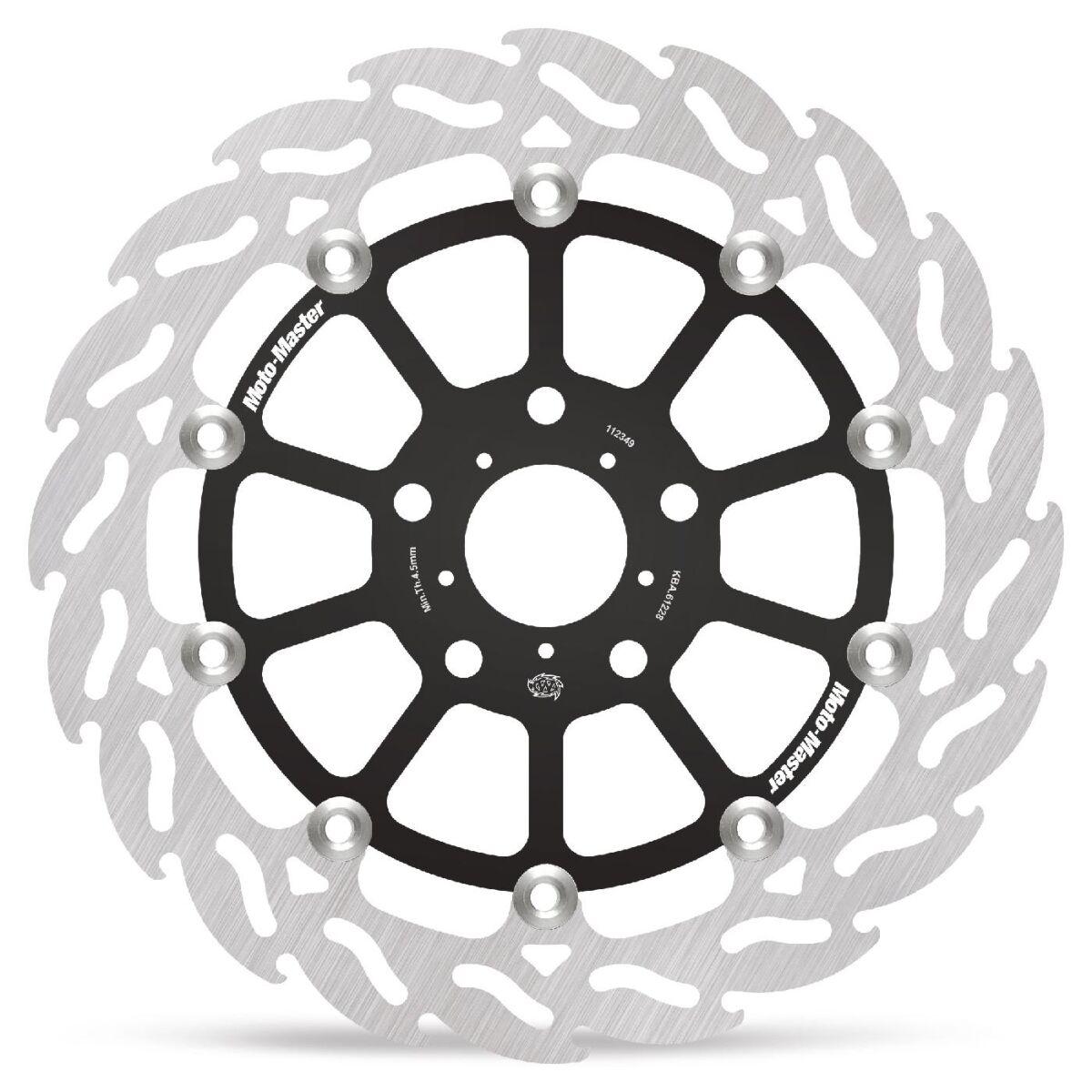 112349 - Moto Master Flame Series Floating Brake Disc For Honda CB500 X 2022-2024 Front Right - Black/Silver
