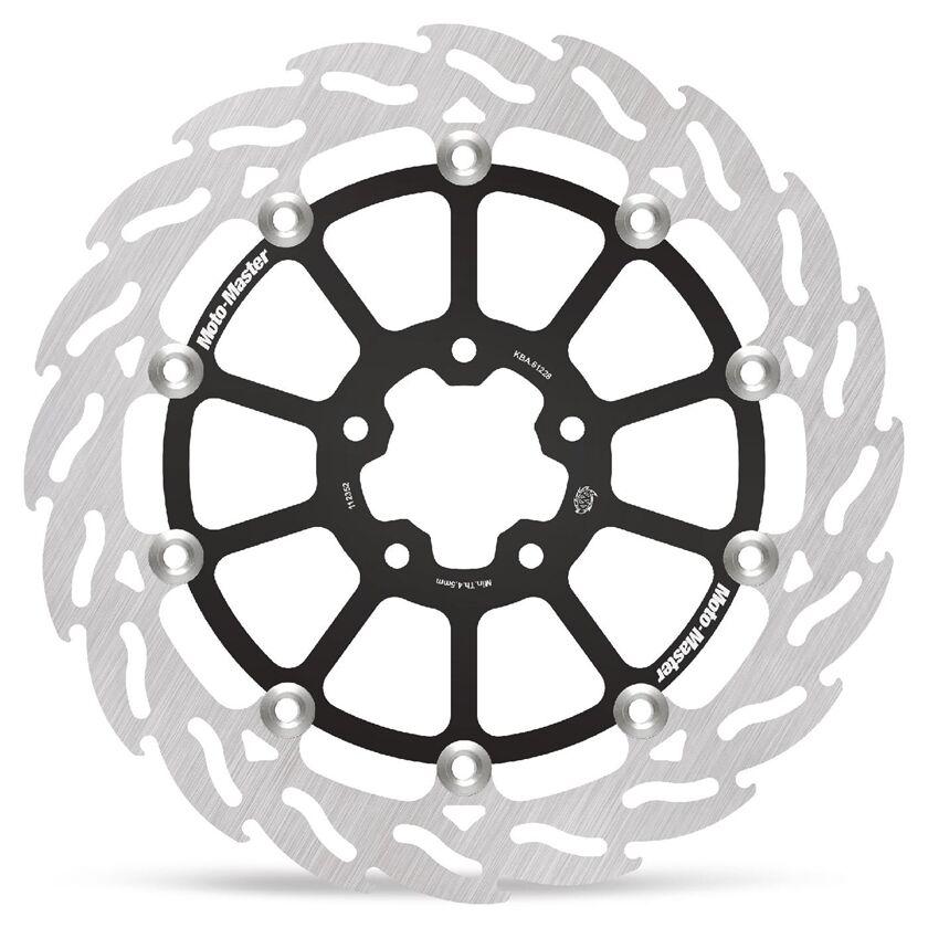 Moto Master Black/Silver 112352 - Flame Series Floating Brake Disc For Harley Davidson Ra 1250S Abs 2021-2024 Front Right
