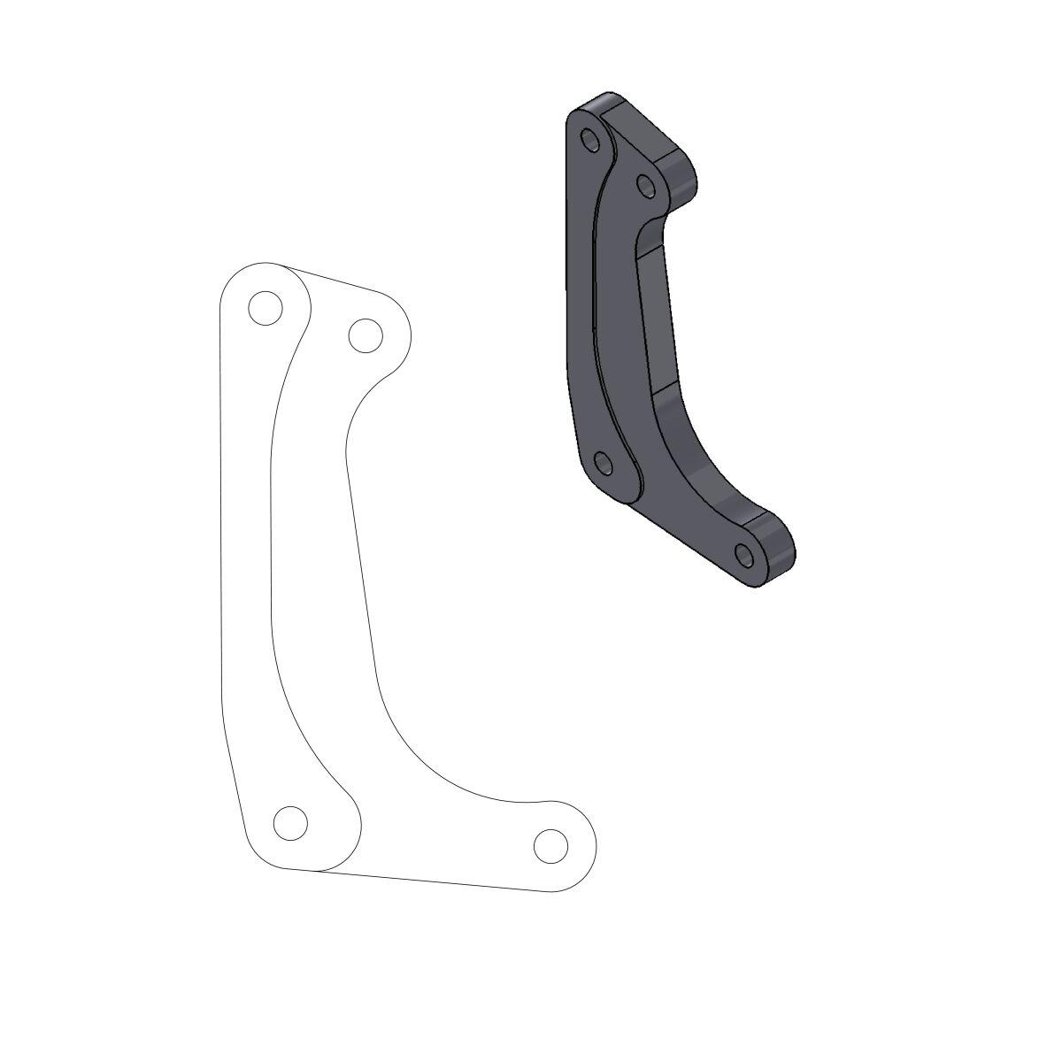 211030 - Moto Master Supermoto Racing Brake Disc Adapter Bracket For Suzuki DRZ250 2001-2007 Front