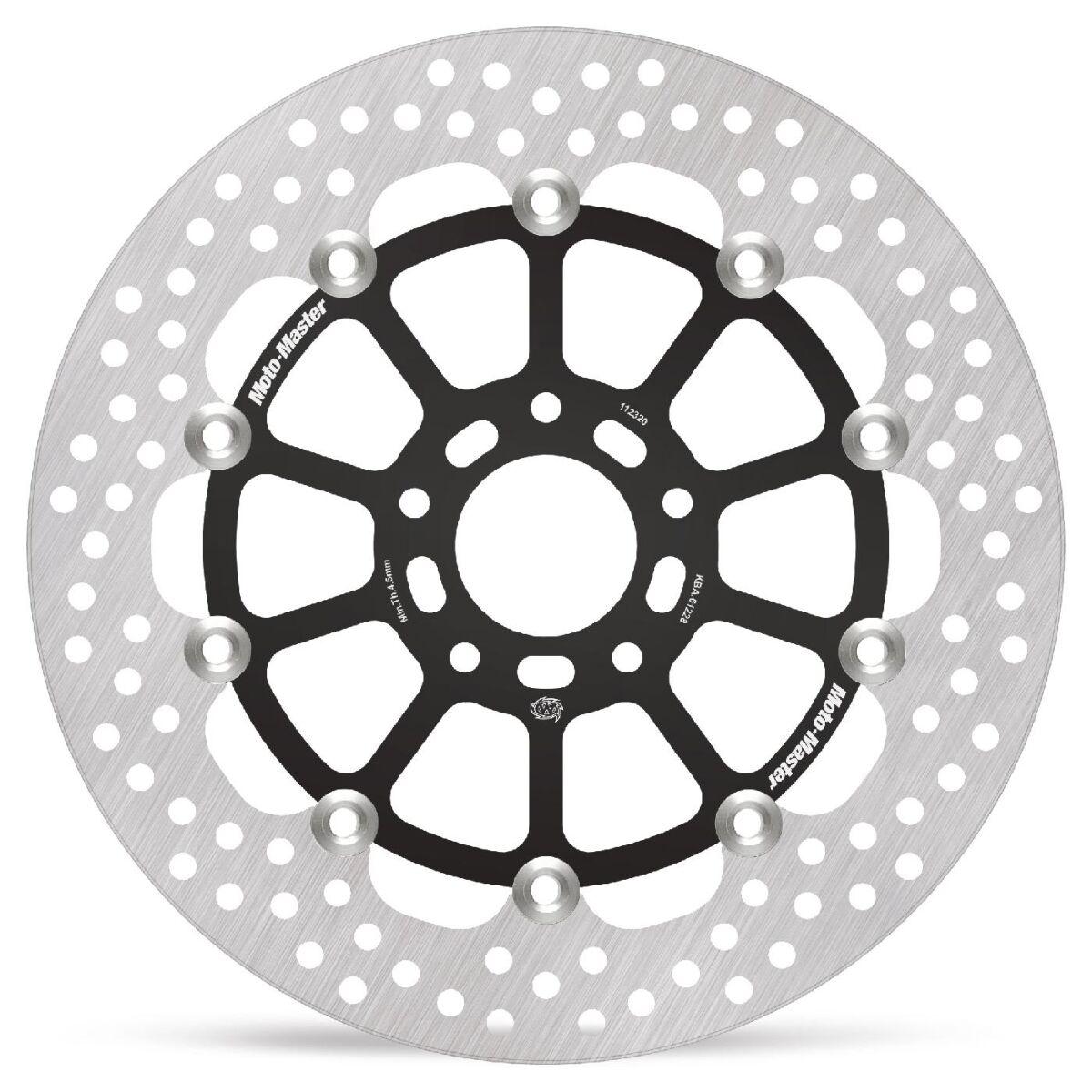 Moto Master Black/Silver 112320 - Halo Series Floating Brake Disc For Ktm Duke 790 2018-2024 - Front