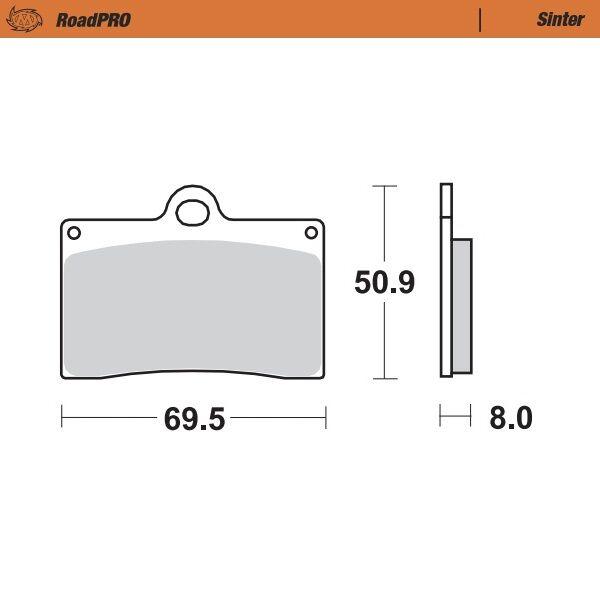 402001 - Moto Master RoadPRO Sinter Brake Pads Front For Laverda 650 1992-1994 Front