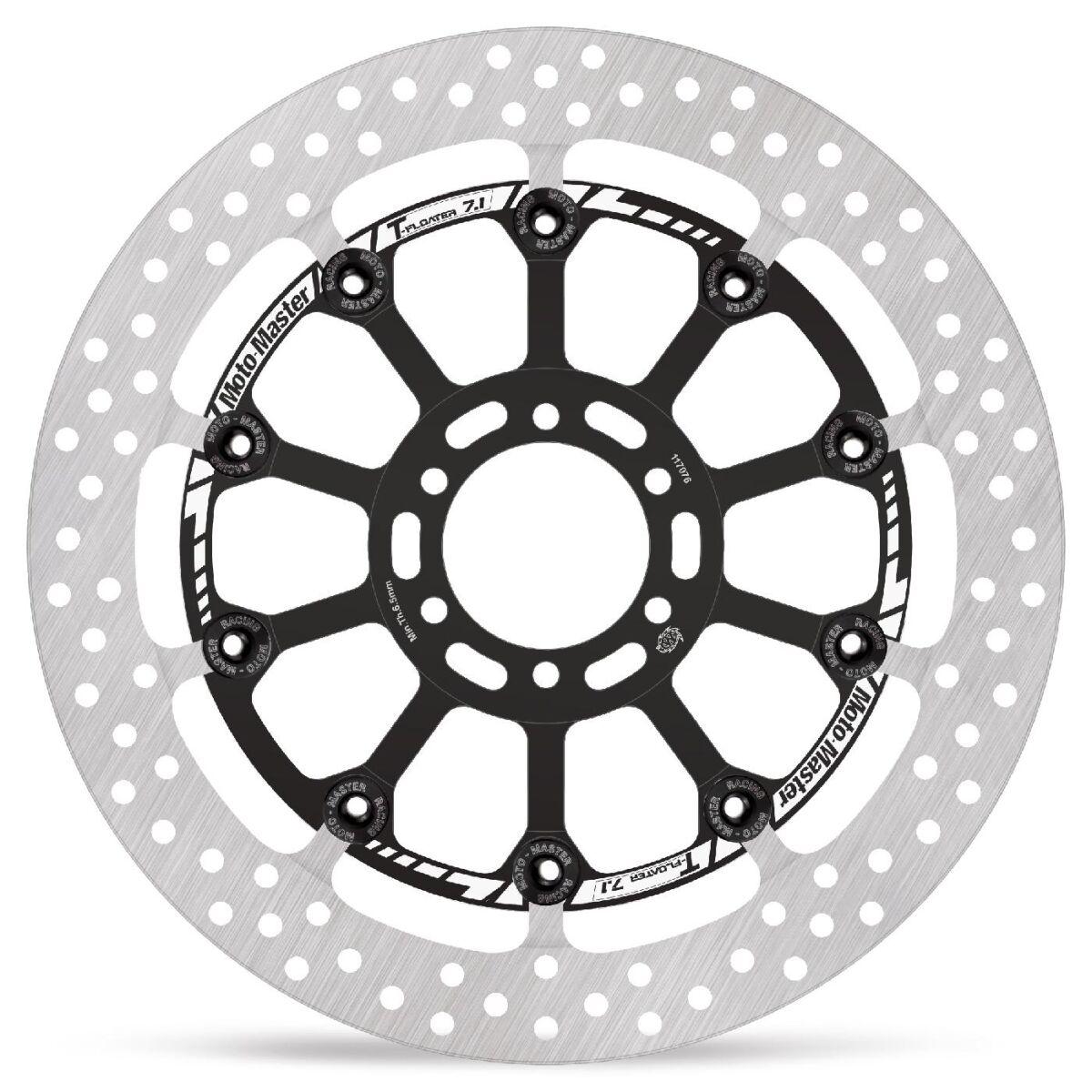 Moto Master Black/Silver 117076 - Halo Series T-Floater Brake Disc For Ducati 748 R 2000 Front