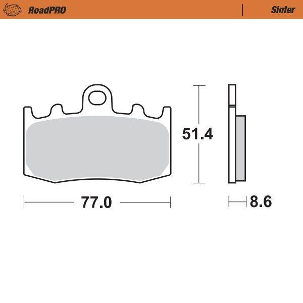Moto Master 406201 - 406201 - Roadpro Sinder Front Brake Pads - Bmw R 850 Rt 2000-2005