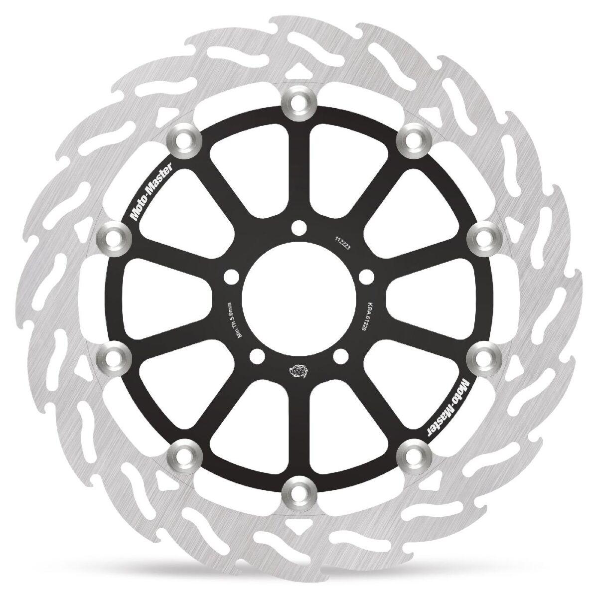 Moto Master Black 112223 - 112223 - Flame Series Front Right Brake Disc - Yamaha Yzf-R1 1000Sp 2006